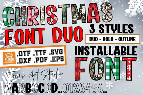 Christmas Duo Bundle Font - Featured Image