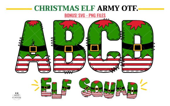 Christmas Elf Army Font - Featured Image