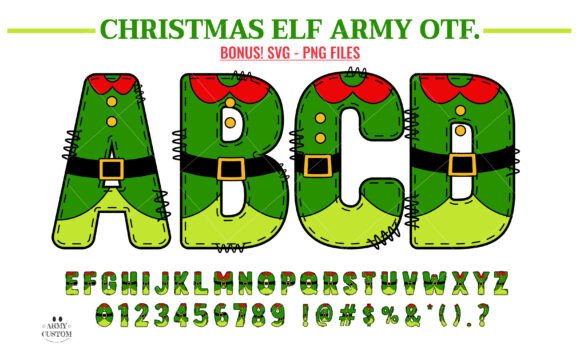 Christmas Elf Army Font - Featured Image