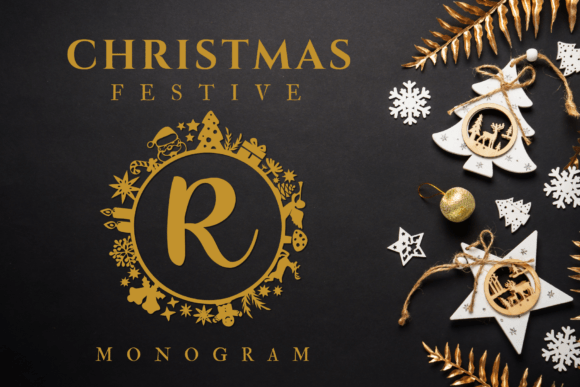 Christmas Festive Monogram Font - Featured Image