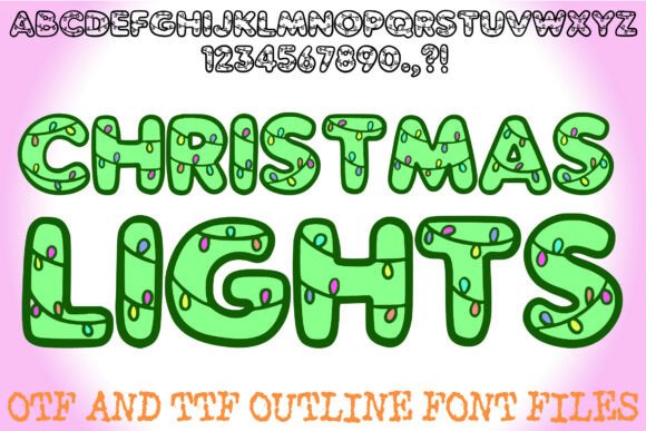 Christmas Lights Font - Featured Image