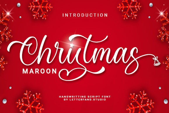 Christmas Maroon Font - Featured Image