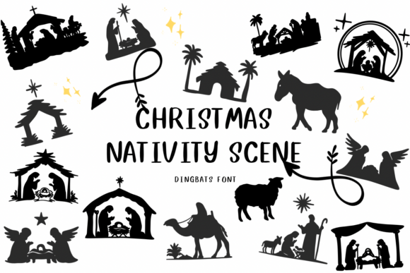 Christmas Nativity Scene Font - Featured Image