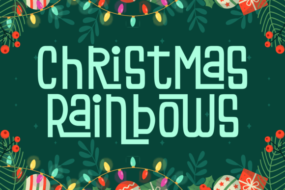Christmas Rainbows Font - Featured Image