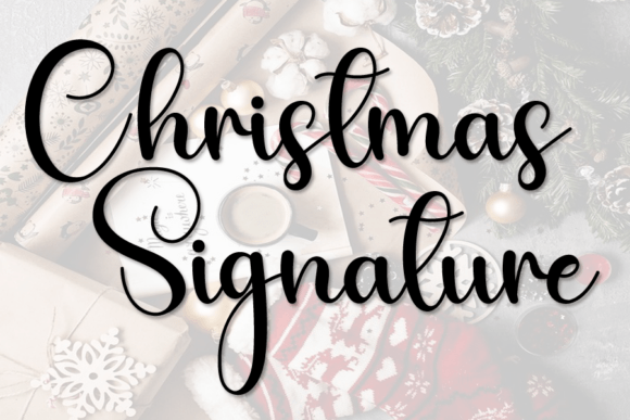 Christmas Signature Font - Featured Image