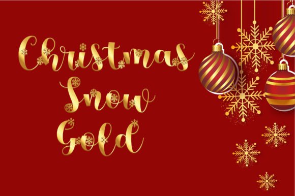 Christmas Snow Gold Font - Featured Image