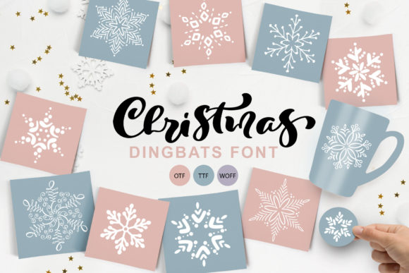 Christmas Snowflake Font - Featured Image