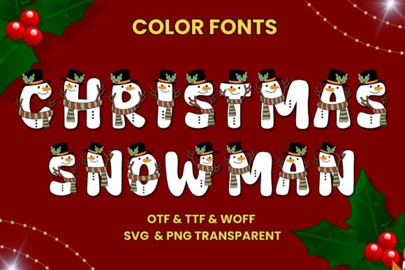 Christmas Snowman Font - Featured Image