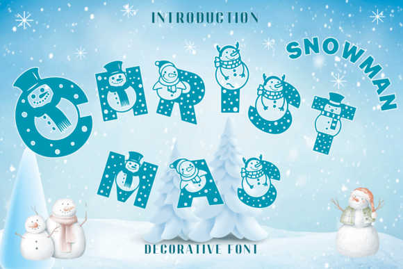 Christmas Snowman Font - Featured Image