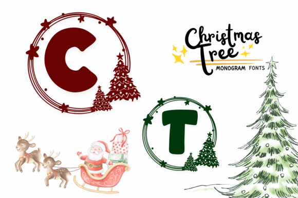 Christmas Tree Monogram Font - Featured Image