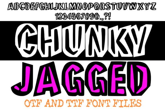 Chunky Jagged Font - Featured Image