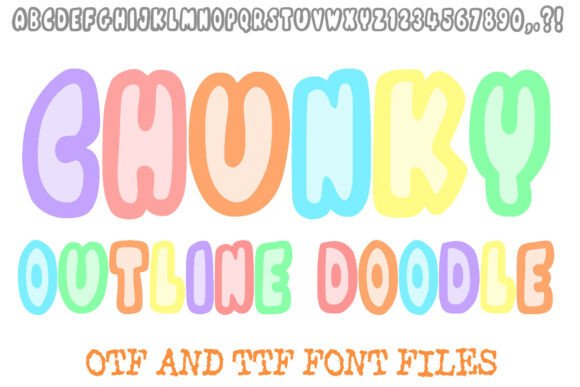 Chunky Outline Doodle Font - Featured Image