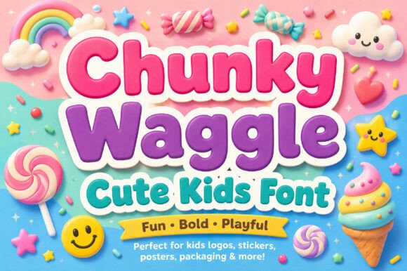 Chunky Waggle Font - Featured Image