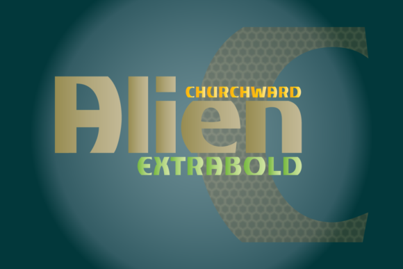 Churchward Alien Font - Featured Image