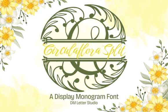 Circulaflora Split Monogram Font - Featured Image