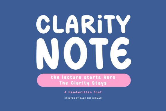 Clarity Note Font - Featured Image