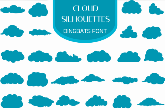 Cloud Silhouettes Font - Featured Image