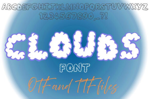 Clouds Font - Featured Image