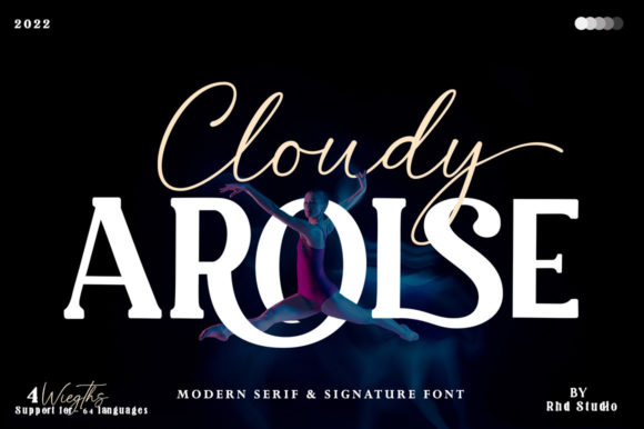 Cloudy Arolse Font - Featured Image