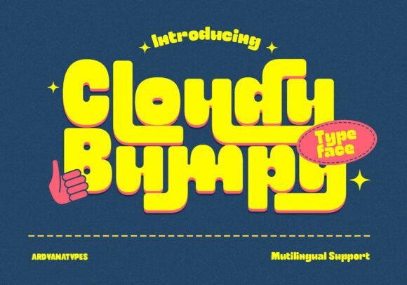 Cloudy Bumpy Font - Featured Image