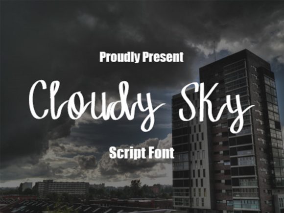 Cloudy Sky Font - Featured Image