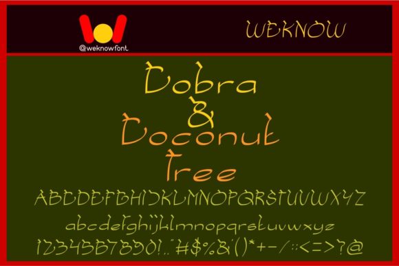 Cobra and Coconut Tree Font - Featured Image