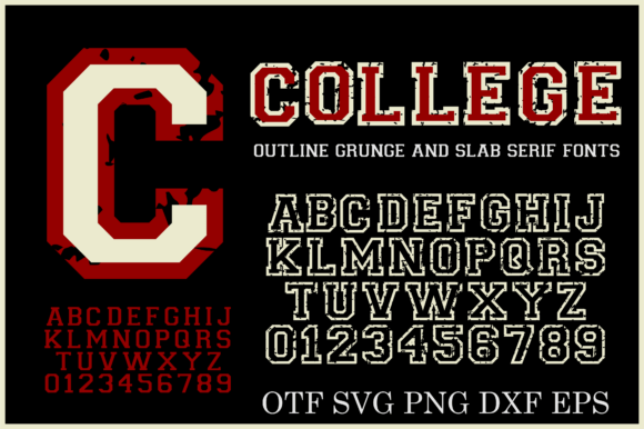 College Grunge Font - Featured Image