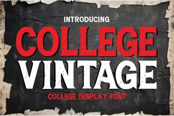College Vintage Font - Featured Image