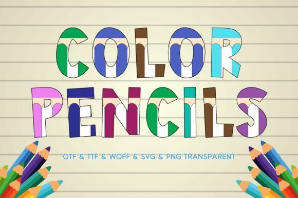 Color Pencils Font - Featured Image