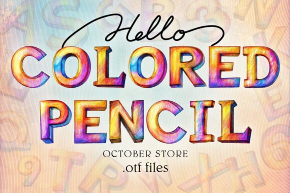 Colored Pencil Font - Featured Image