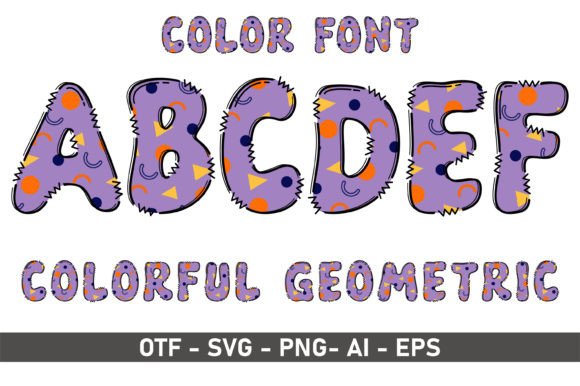 Colorful Geometric Font - Featured Image