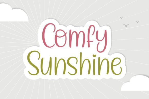 Comfy Sunshine Font - Featured Image