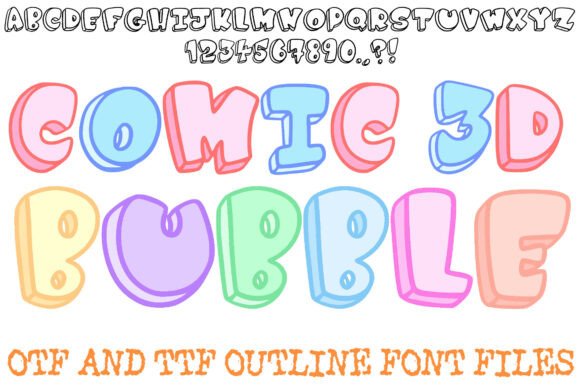 Comic 3d Bubble Font - Featured Image