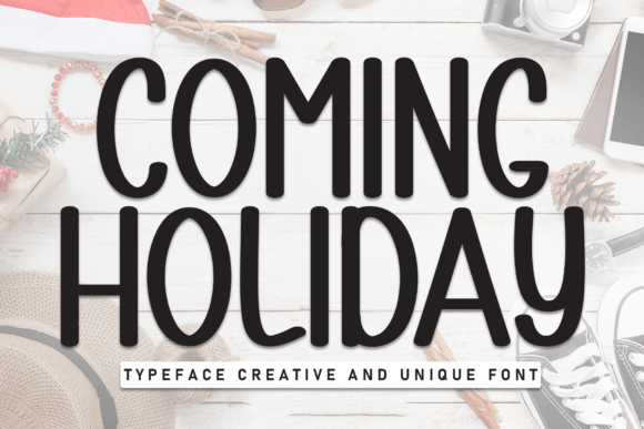 Coming Holiday Font - Featured Image