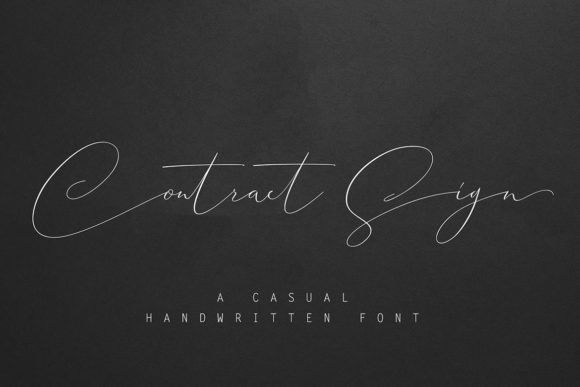 Contract Sign Font - Featured Image