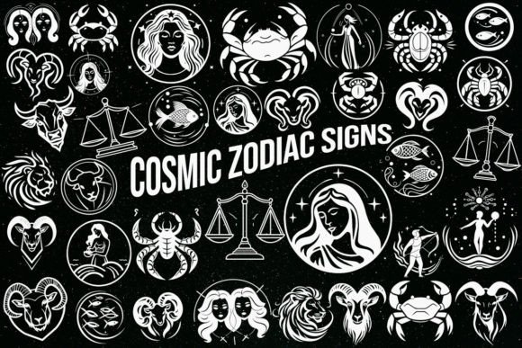Cosmic Zodiac Signs Font - Featured Image