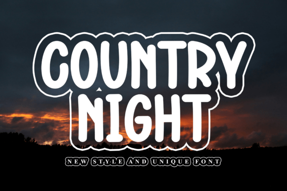 Country Night Font - Featured Image