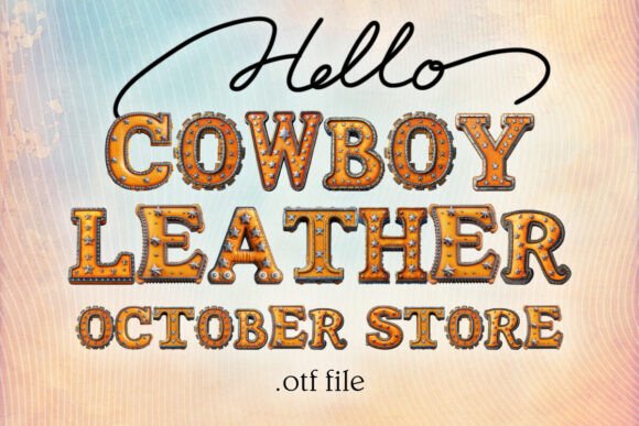 Cowboy Leather Alphabet Font - Featured Image