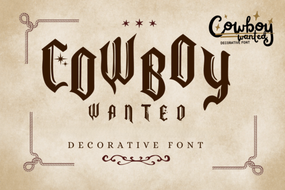 Cowboy Wanted Font - Featured Image