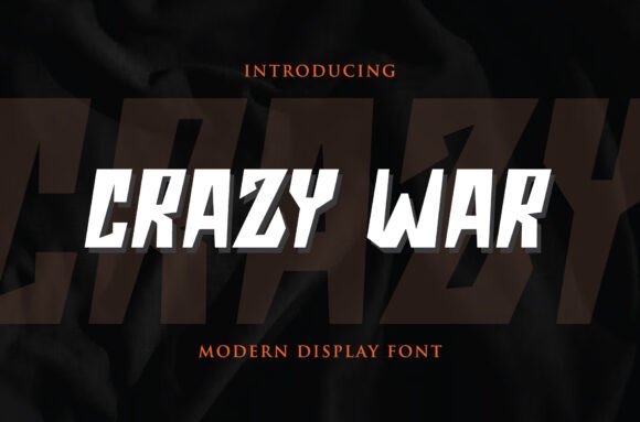 Crazy War Font - Featured Image