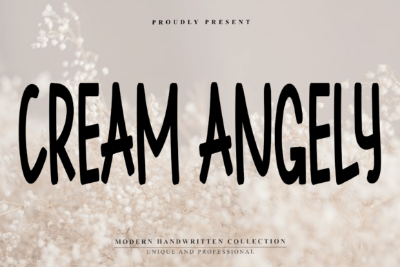 Cream Angely Font - Featured Image