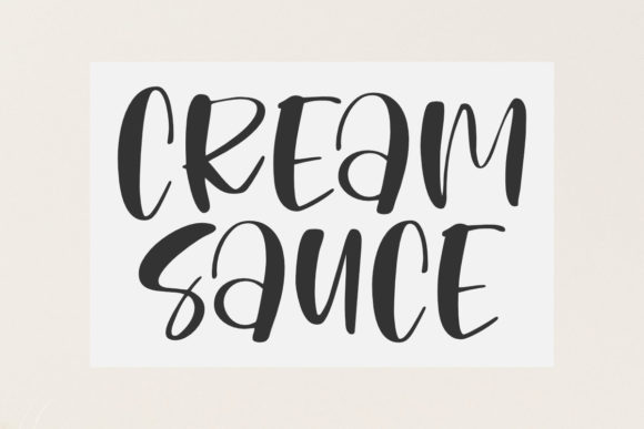 Cream Sauce Font - Featured Image