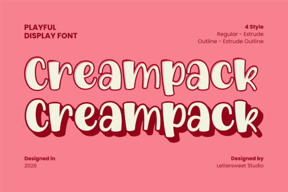 Creampack Font - Featured Image