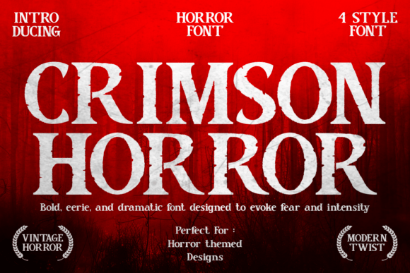 Crimson Horror Font - Featured Image