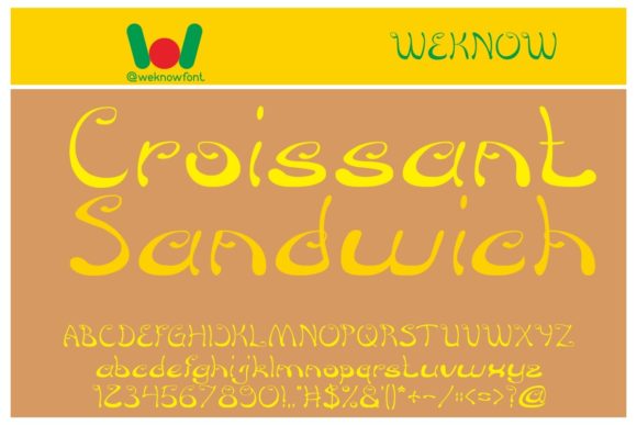 Croissant Sandwich Font - Featured Image
