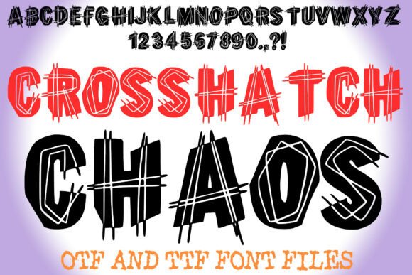 Crosshatch Chaos Font - Featured Image