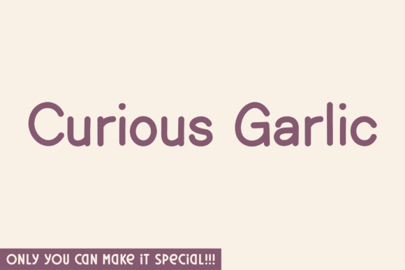 Curious Garlic Font - Featured Image
