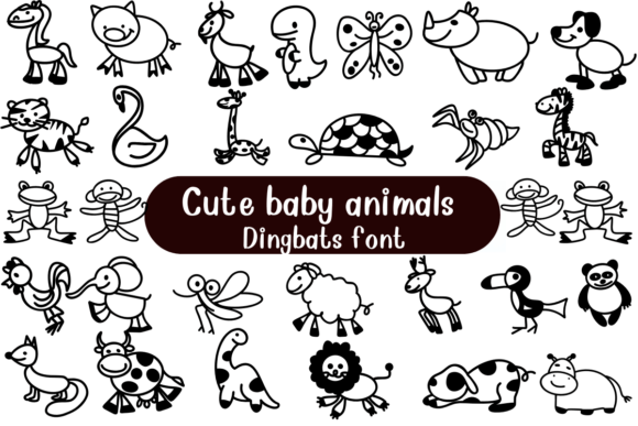 Cute Baby Animals Font - Featured Image