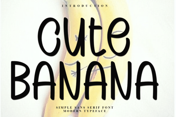 Cute Banana Font - Featured Image