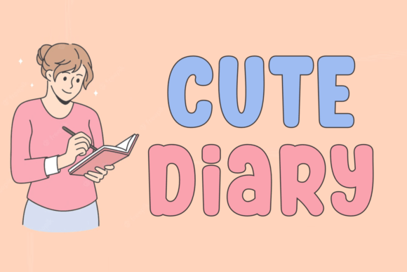 Cute Diary Font - Featured Image